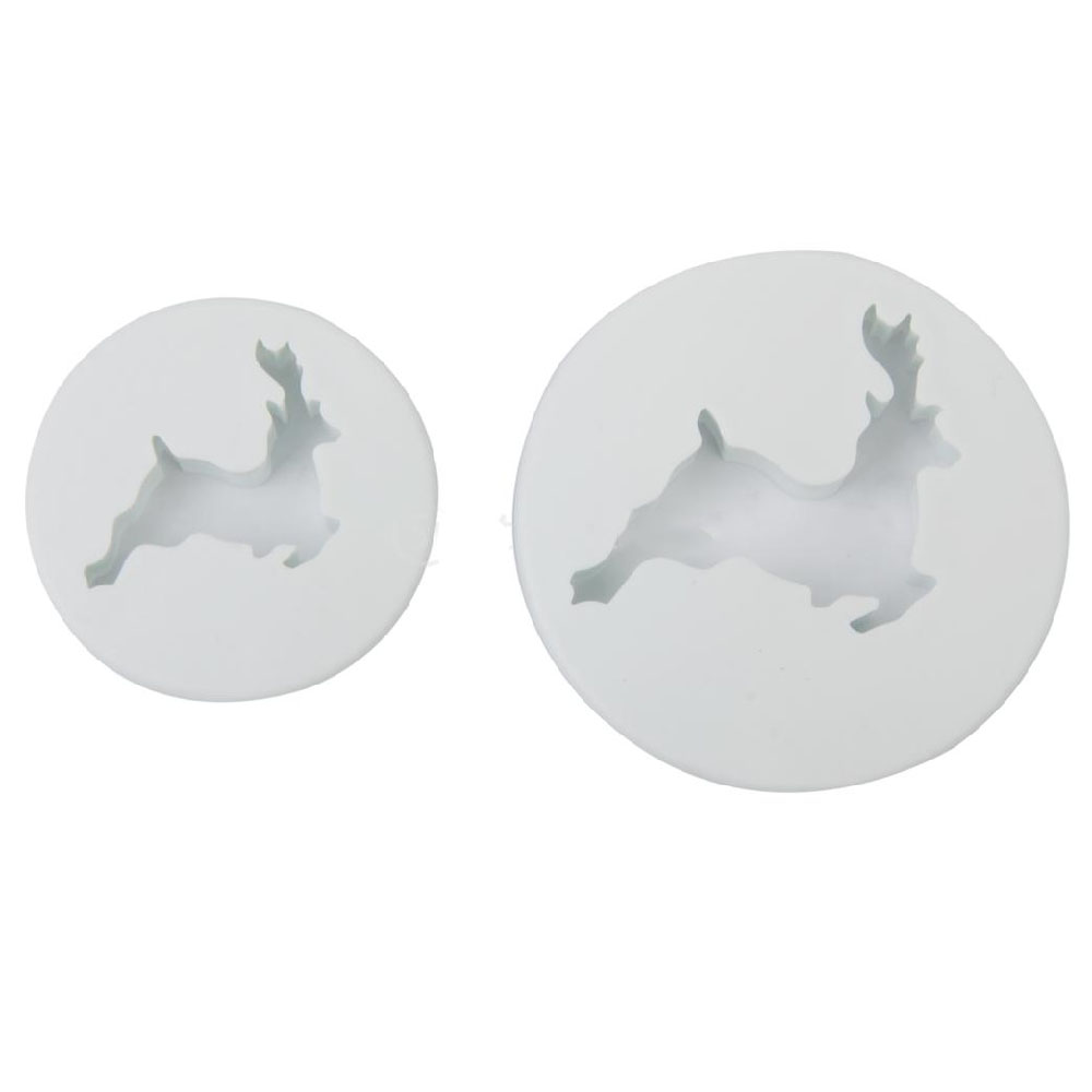 Reindeer 2pc Plastic Craft Cutter Set