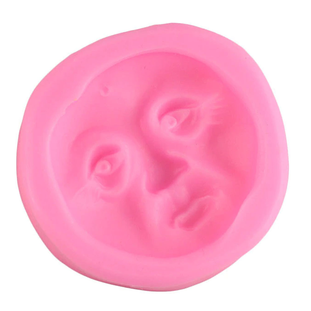 Face Silicone Craft Mould For Polymer Clay, Plaster. Fondant, Chocolate ...